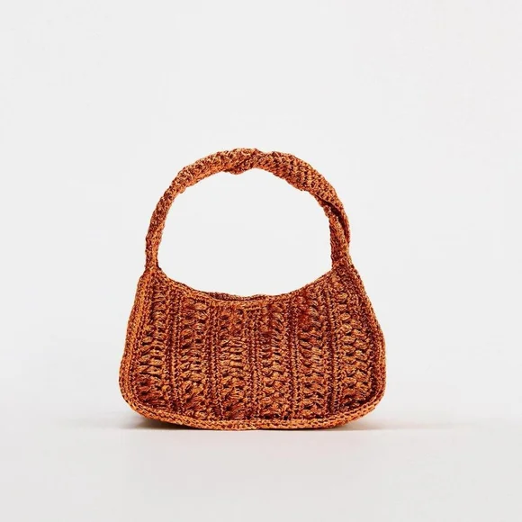 ZARA BRAIDED RHINESTONE WOVEN MINI BAG - BRAND NEW WITH TAG - Picture 2 of 8